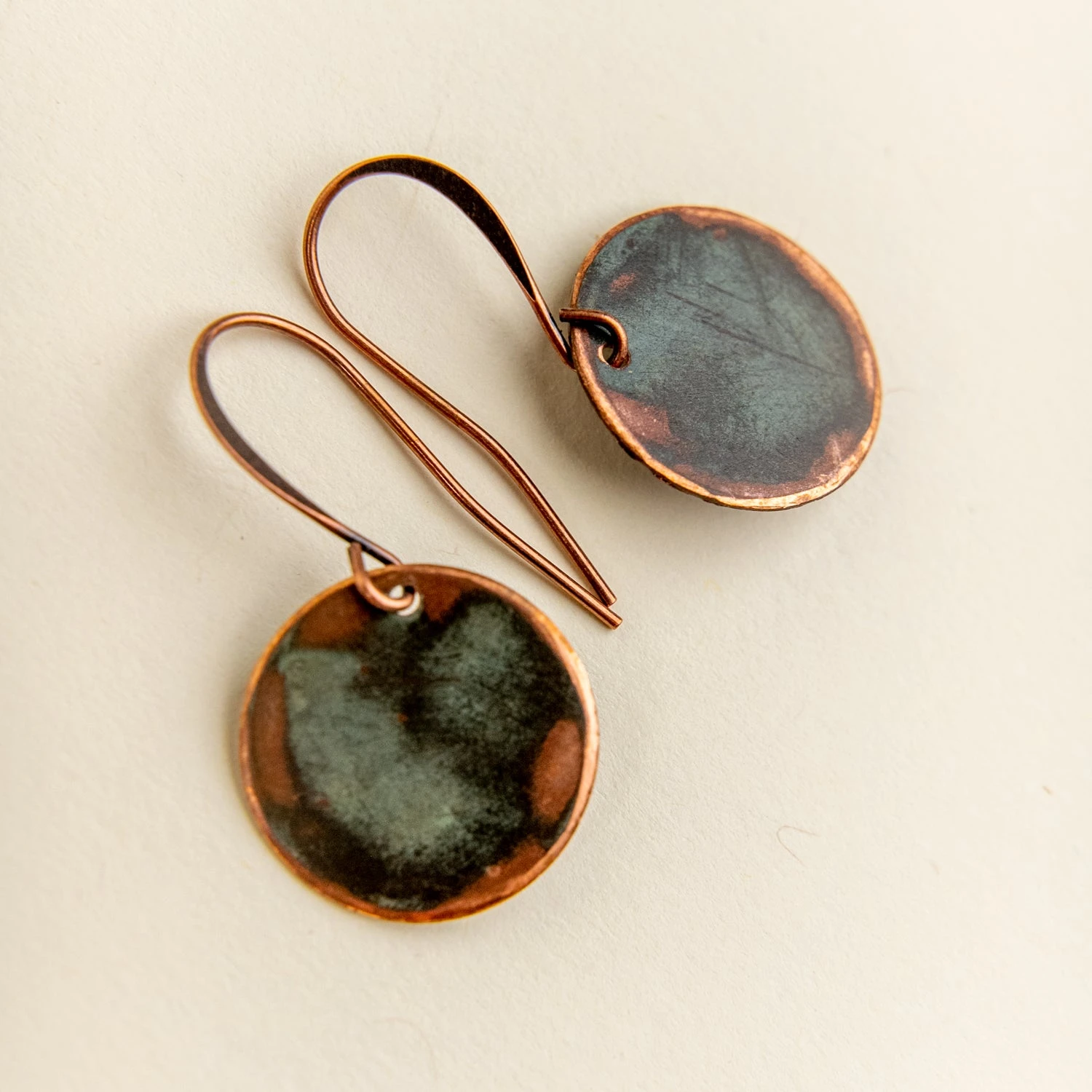 Handcrafted Upcycled Copper Dome Earrings from Historic Laurel, MS 8 Handcrafted Upcycled Copper Dome Earrings from Historic Laurel, MS - Image 6