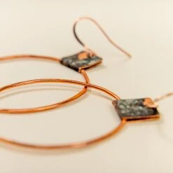 Upcycled Copper Bell Earrings - Handcrafted Historic District Jewelry -Laurel Mercantile Store DSC06414 6ca10599 f4ac 47a9 8819 767238172ebd