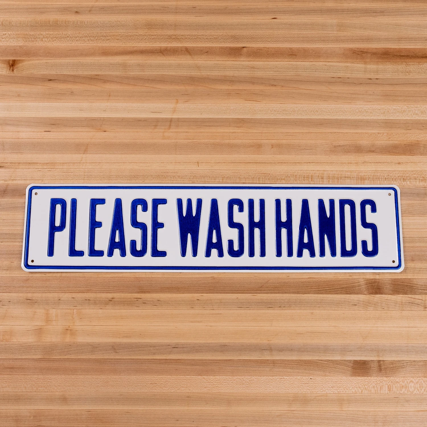 Irwin-Hodson Co. Please Wash Hands Embossed Metal Sign 3 Irwin-Hodson Co. Please Wash Hands Embossed Metal Sign