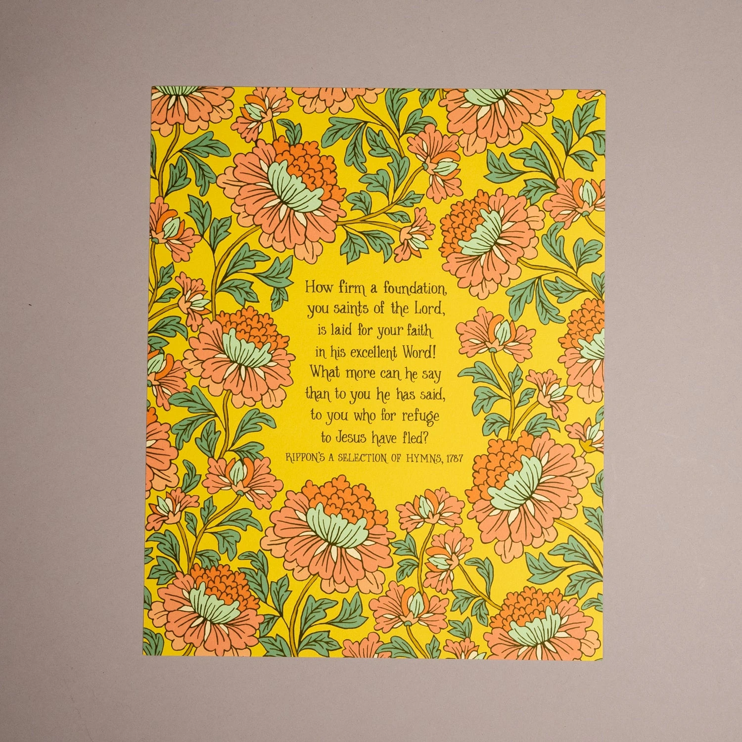 How Firm A Foundation Hymn Print - 8x10 Giclee Religious Wall Art 4 How Firm A Foundation Hymn Print - 8x10 Giclee Religious Wall Art - Image 2