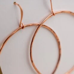 Novi Large Copper Hoops - Artisan Handmade Jewelry -Laurel Mercantile Store DSC09557