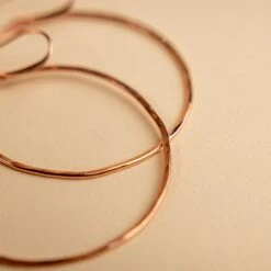 Novi Large Copper Hoops - Artisan Handmade Jewelry -Laurel Mercantile Store DSC09558