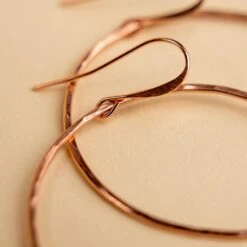 Novi Large Copper Hoops - Artisan Handmade Jewelry -Laurel Mercantile Store DSC09559