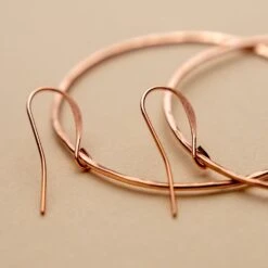 Novi Large Copper Hoops - Artisan Handmade Jewelry -Laurel Mercantile Store DSC09561