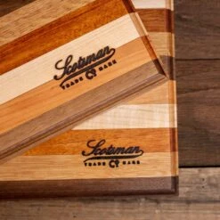 Striped Classic Butcher Block -Laurel Mercantile Store DSC09636 2