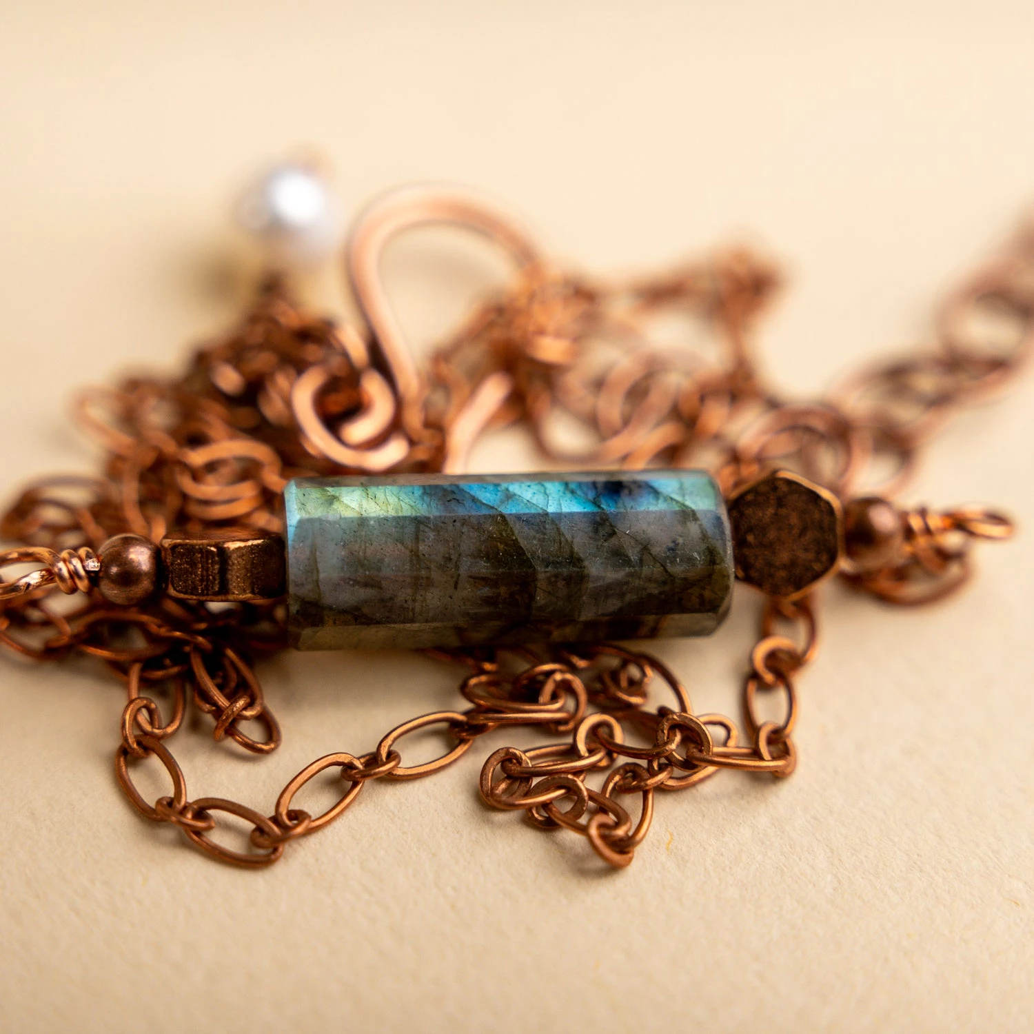 Novi Faceted Labradorite Necklace 4 Novi Faceted Labradorite Necklace - Image 2