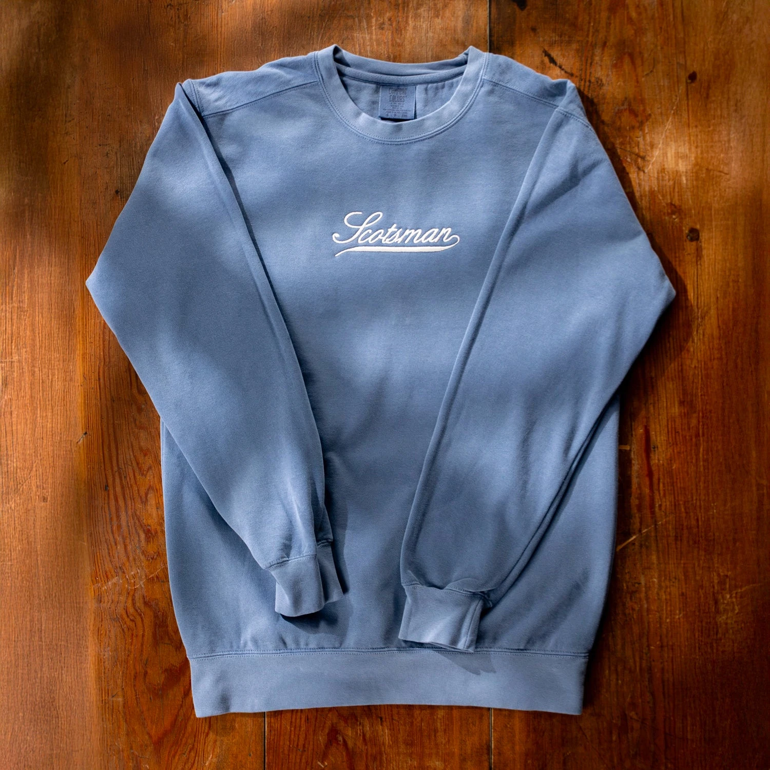 Scotsman Embroidered Blue Jean Sweatshirt - Comfort Colors 3 Scotsman Embroidered Blue Jean Sweatshirt - Comfort Colors