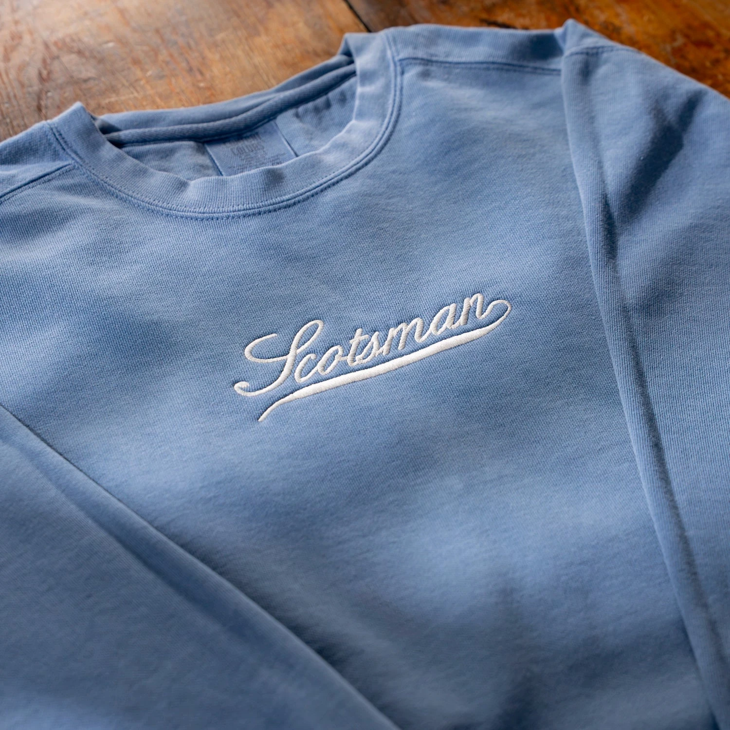 Scotsman Embroidered Blue Jean Sweatshirt - Comfort Colors 4 Scotsman Embroidered Blue Jean Sweatshirt - Comfort Colors - Image 2