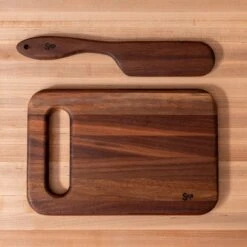 Scotsman Co. Kids' Walnut Mini Cutting Board and Knife Set