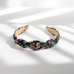Ebonee's Meadow Floral Headband: Elegant Non-Slip Comfort