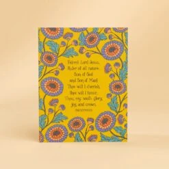 Hymn Greeting Card - Fairest Lord Jesus Floral Stationery