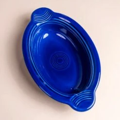 Twilight Small Oval Casserole Dish -Laurel Mercantile Store Fiesta Ware Twilight Blue Glass Cookware 0063