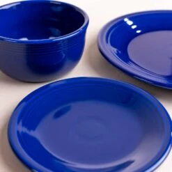 Twilight Salad Plate 14 Twilight Salad Plate -Laurel Mercantile Store Fiesta Ware Twilight Blue Glass Cookware 0069