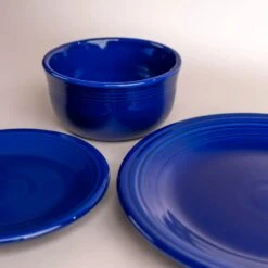 Twilight Gusto Bowl -Laurel Mercantile Store Fiesta Ware Twilight Blue Glass Cookware 0070