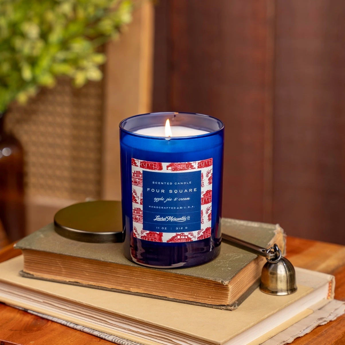 Four Square Apple Pie & Cream Scented Candle - 11oz Architectural Collection 3 Four Square Apple Pie & Cream Scented Candle - 11oz Architectural Collection