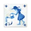 Adam Trest Azul | Garden Woman Tile Print -Laurel Mercantile Store GardenWoman8x8