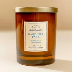 Gardiner Park Scented Candle - 11 oz Handcrafted Citrus & Cypress -Laurel Mercantile Store Gardiner Park 11 ounce candle 00006