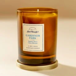 Gardiner Park Scented Candle - 11 oz Handcrafted Citrus & Cypress -Laurel Mercantile Store Gardiner Park 11 ounce candle 00009