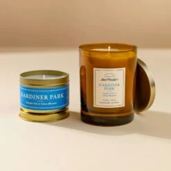 Gardiner Park Scented Candle - 11 oz Handcrafted Citrus & Cypress -Laurel Mercantile Store Gardiner Park Candles 00001