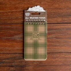 Rite in the Rain Weatherproof Top Spiral Notebook, Green Plaid (3" x 5") 9 Rite in the Rain Weatherproof Top Spiral Notebook, Green Plaid (3" x 5") -Laurel Mercantile Store Green Plaid Top Spiral Notebook 00001