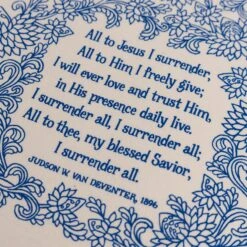 I Surrender All Hymn Tea Towel 9 I Surrender All Hymn Tea Towel -Laurel Mercantile Store I Surrender All Hymn Tea Towel 00003