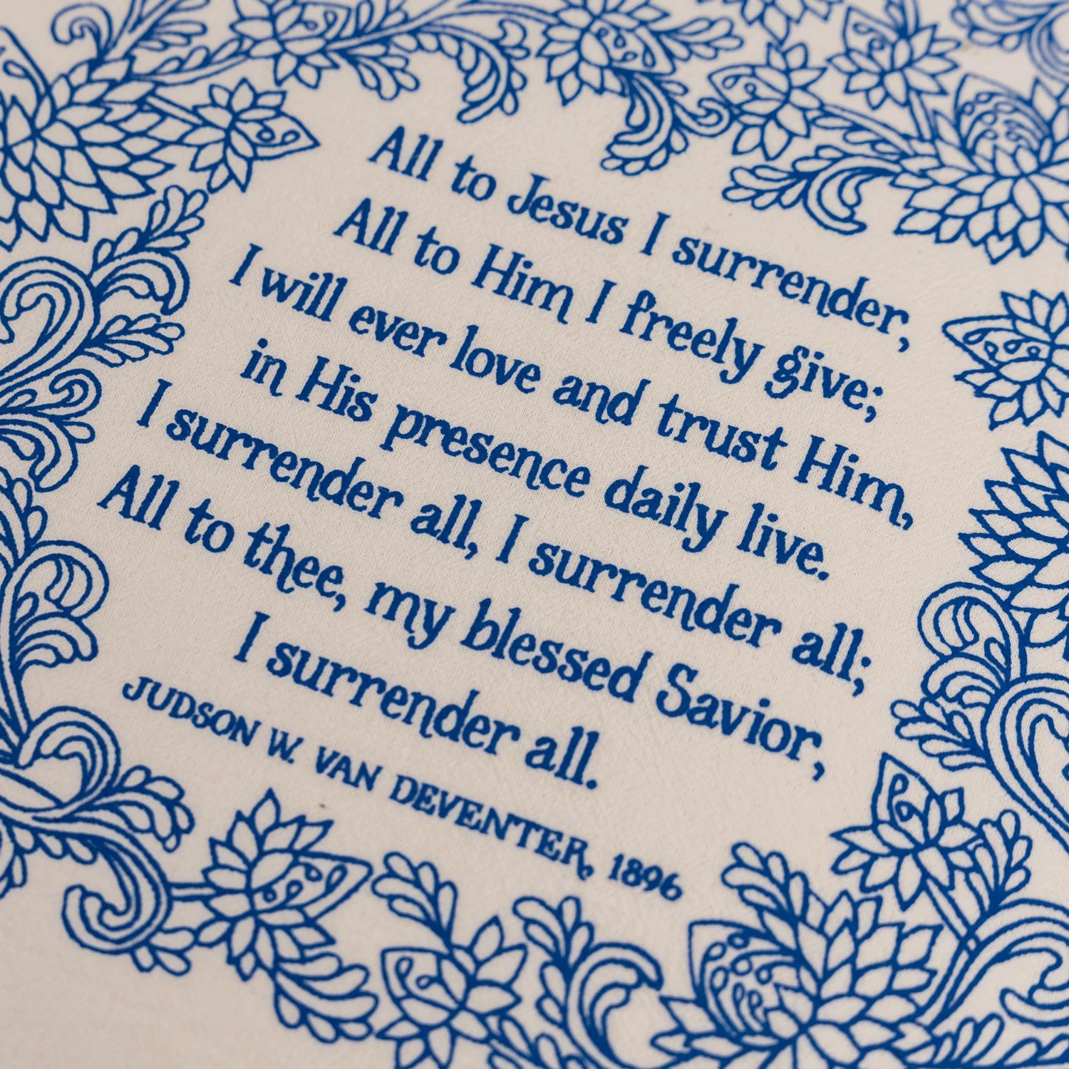 I Surrender All Hymn Tea Towel 6 I Surrender All Hymn Tea Towel - Image 4