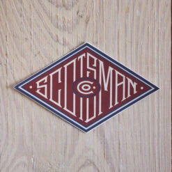 Scotsman Red Diamond Die Cut Decal - 4" x 2.5" Vinyl Sticker