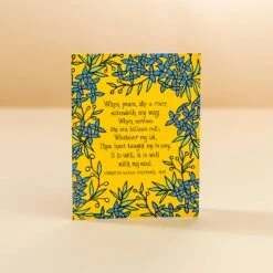 It Is Well With My Soul Hymn Greeting Card - Blank Christian Stationery -Laurel Mercantile Store It is Well with Soul Greeting Card 00003