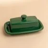 Jade Covered Butter Dish -Laurel Mercantile Store Jade Covered Butter Dish00001