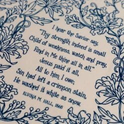 Jesus Paid It All Hymn Tea Towel -Laurel Mercantile Store Jesus Paid It All Hymn Tea Towel 00003