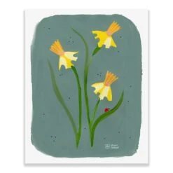 Adam Trest Backyard Bouquet | Jonquils In Blue Print