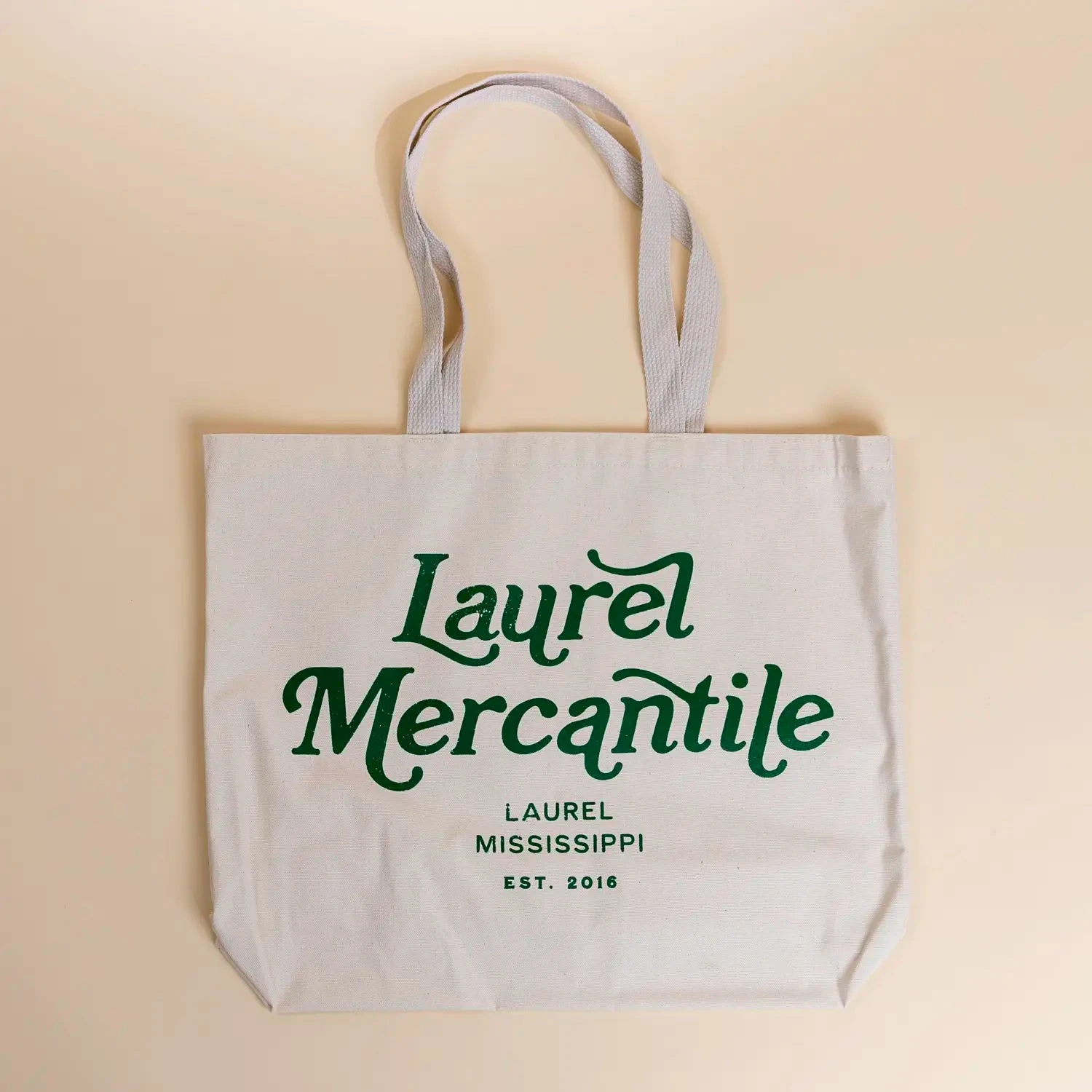 Laurel Mercantile Green Cotton Canvas Tote Bag 5 Laurel Mercantile Green Cotton Canvas Tote Bag - Image 3