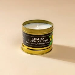 Lemon Icebox Pie Scented Candle - Refreshing Meyer Lemon & Whipped Cream -Laurel Mercantile Store Lemon Icebox Pie 5 oz candle 00005