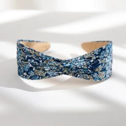 Mallorie's Cool Blue Floral Wide Fabric Headband