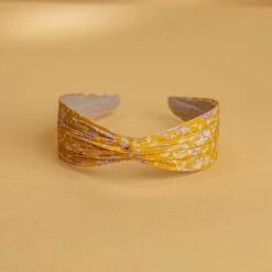 Mallorie's Cherry Floral Wide Headband with Nonslip Backing -Laurel Mercantile Store Mallories Cherry Floral Headband Cherry Yellow 00001