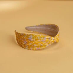 Mallorie's Cherry Floral Wide Headband with Nonslip Backing -Laurel Mercantile Store Mallories Cherry Floral Headband Cherry Yellow 00002