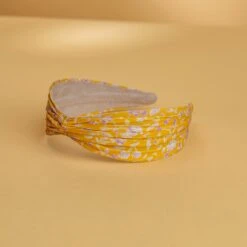 Mallorie's Cherry Floral Wide Headband with Nonslip Backing -Laurel Mercantile Store Mallories Cherry Floral Headband Cherry Yellow 00003