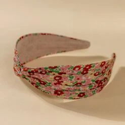 Mallorie's Retro Floral Wide Fabric Headband - Nonslip Comfort -Laurel Mercantile Store Mallories Retro Floral Headband Pink 00003