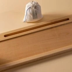 Maple Wood Bath Caddy - Luxury Handcrafted Bathtub Tray Organizer -Laurel Mercantile Store Maple Bath Caddy 00004