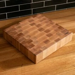 Scotsman Maple End Grain Square Butcher Block -Laurel Mercantile Store Maple Square End Grain Butcher Block Large 00002