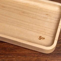 Scotsman Handcrafted Maple Wooden Valet Tray -Laurel Mercantile Store Maple Valet One Compartment 00003