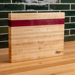Premium Maple and Purple Heart Hardwood Butcher Block - 12" x 16" 15 Premium Maple and Purple Heart Hardwood Butcher Block - 12" x 16" -Laurel Mercantile Store Maple and Puple Heart Butcher Block 00006