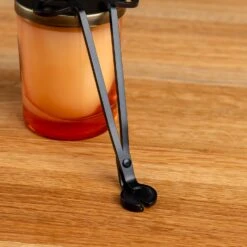 Professional Matte Black Candle Wick Trimmer with Debris Tray 12 Professional Matte Black Candle Wick Trimmer with Debris Tray -Laurel Mercantile Store Matte Black Wick Trimmer 00008