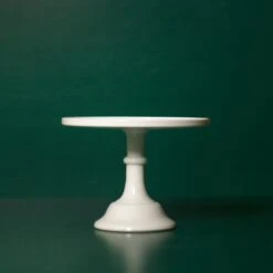 Milk Glass Cake Stand 10 Milk Glass Cake Stand -Laurel Mercantile Store MedWhite
