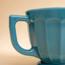 Georgia Blue Panel Batter Bowl -Laurel Mercantile Store Mosser Glassware Georgia Blue Collection 00073