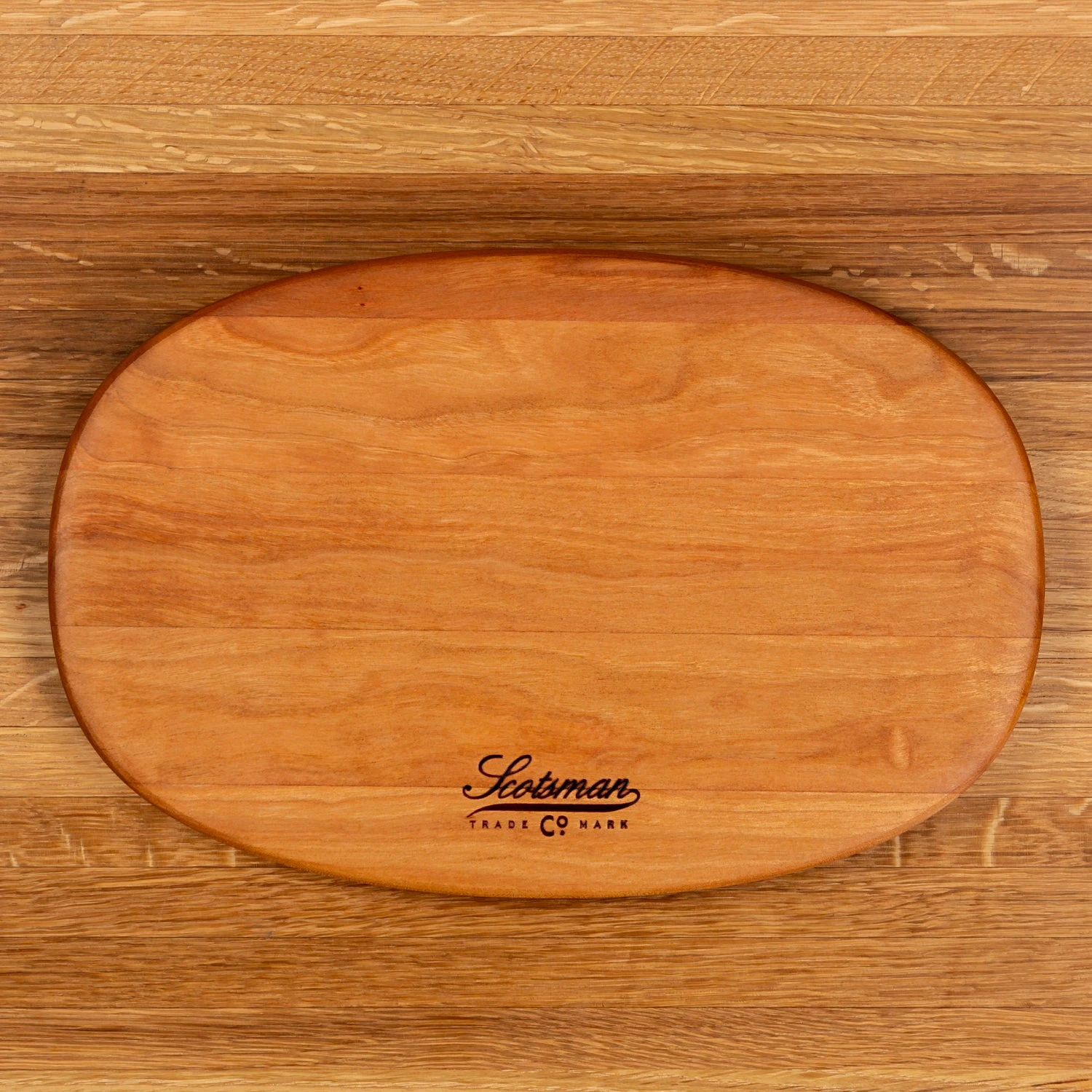 Scotsman Cherry Oval Serving Board - Handcrafted American Hardwood 5 Scotsman Cherry Oval Serving Board - Handcrafted American Hardwood - Image 3