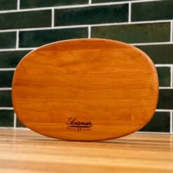 Scotsman Cherry Oval Serving Board - Handcrafted American Hardwood 27 Scotsman Cherry Oval Serving Board - Handcrafted American Hardwood -Laurel Mercantile Store NewWoodProducts Cherry June13 2024 008