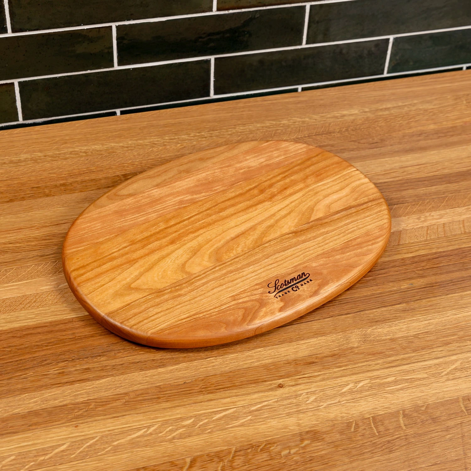 Scotsman Cherry Oval Serving Board - Handcrafted American Hardwood 13 Scotsman Cherry Oval Serving Board - Handcrafted American Hardwood - Image 11
