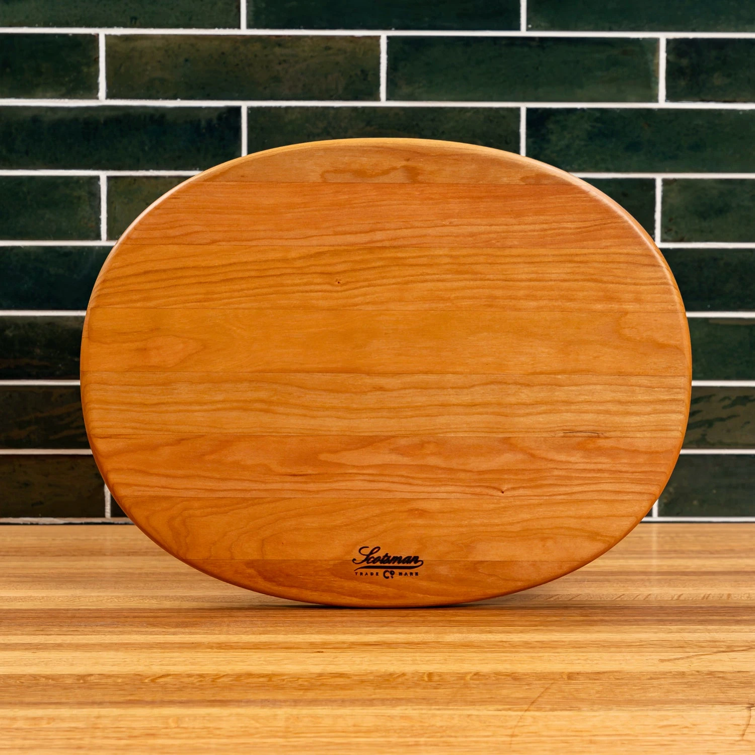 Scotsman Cherry Oval Serving Board - Handcrafted American Hardwood 18 Scotsman Cherry Oval Serving Board - Handcrafted American Hardwood - Image 16