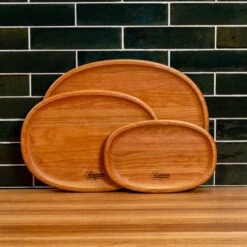 Scotsman Cherry Oval Carving Board - Handcrafted American Hardwood